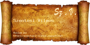 Szentesi Vilmos névjegykártya